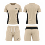 Repx Elite Panel Tee & Shorts Set - Beige