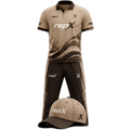RepX Beige Brown Cricket Kit | Custom Cricket Team Uniform | Premium Cricket Jersey & Trousers