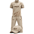 RepX Beige Brown Cricket Kit | Custom Cricket Team Uniform | Premium Cricket Jersey & Trousers