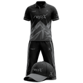 RepX Black Dark Grey Cricket Kit | Custom Cricket Team Uniform | Premium Cricket Jersey & Trousers