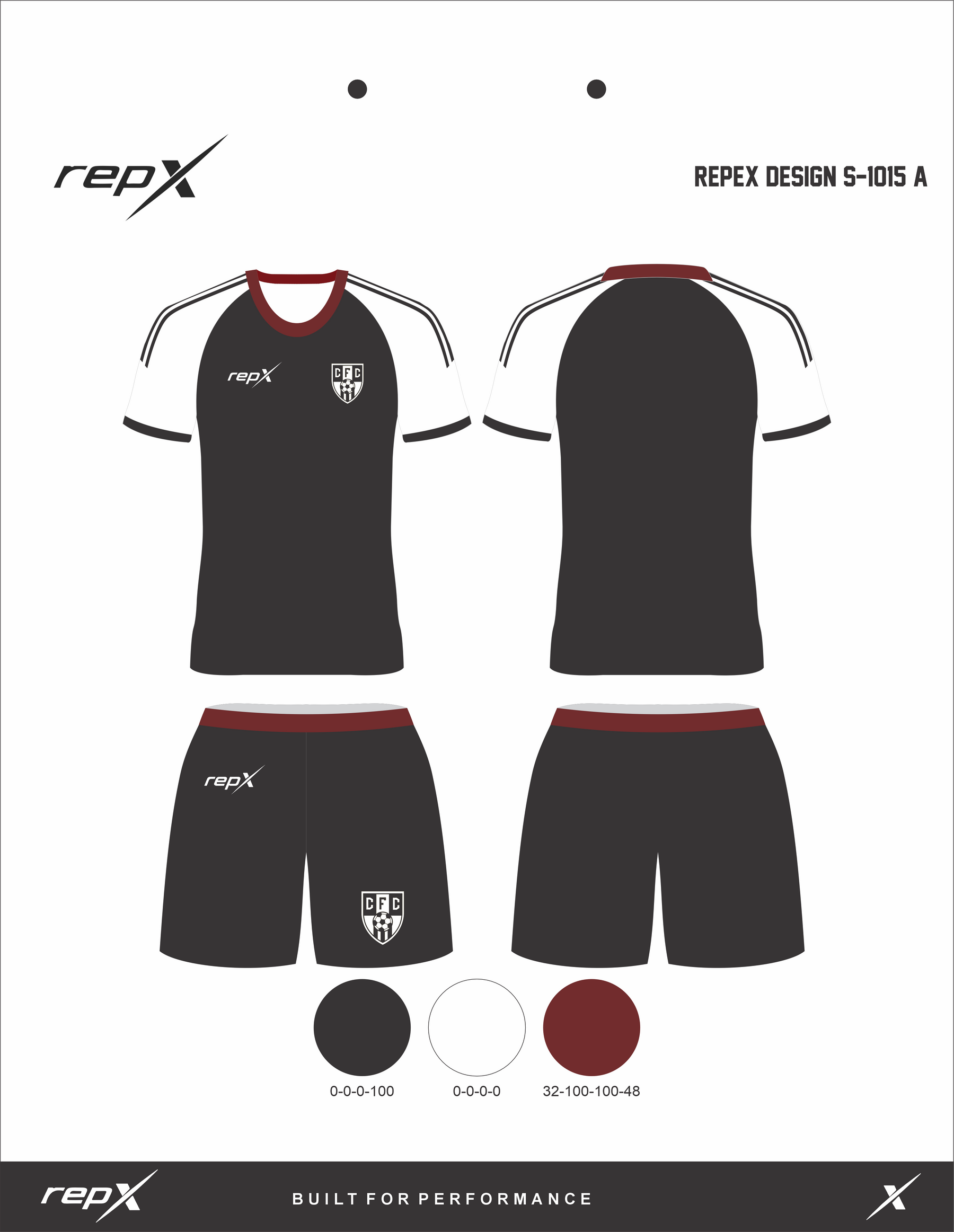 Premium Custom Soccer Jersey & Shorts Football Kit repX - DESIGN 5
