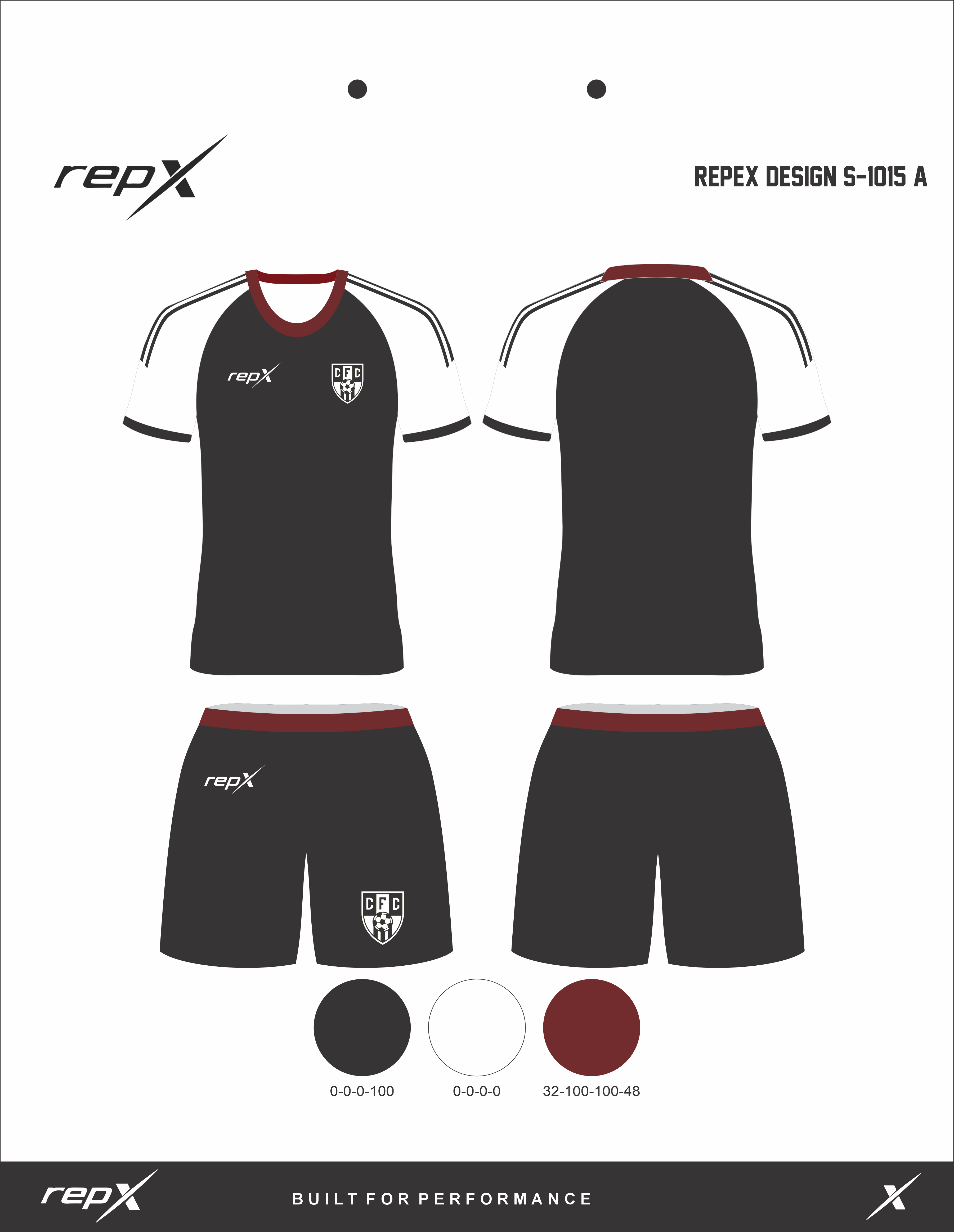 Premium Custom Soccer Jersey & Shorts Football Kit repX - DESIGN 5