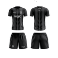 RepX Black Football Jersey Kit | Custom Soccer Team Uniform Set ( HOME KIT )