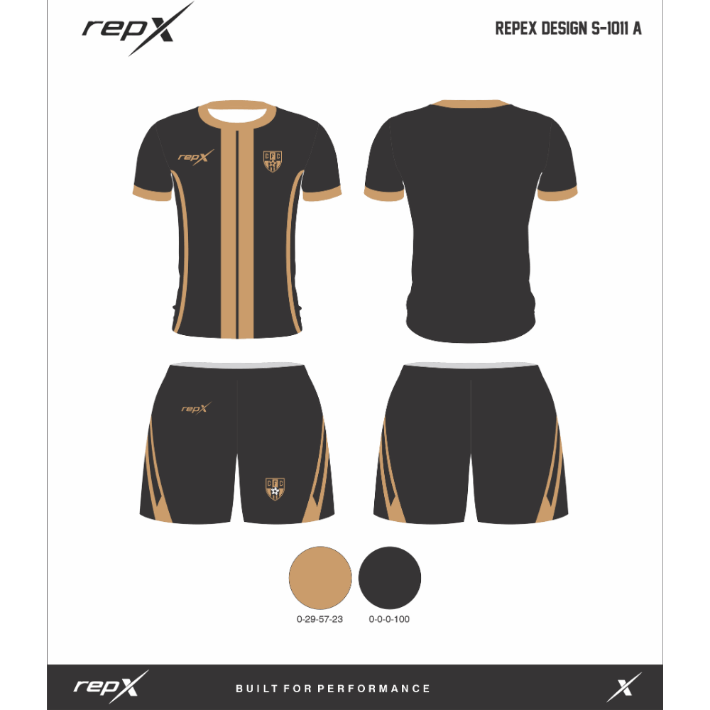 Premium Custom Soccer Jersey & Shorts Football Kit repX - DESIGN 2