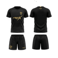 RepX Black Football Jersey Kit | Custom Soccer Team Uniform Set ( HOME KIT )
