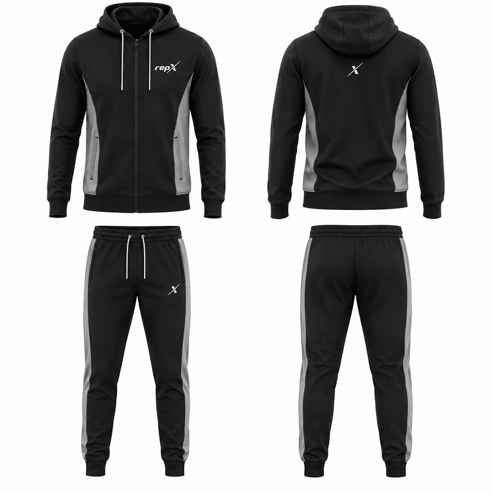 Repx Premium Panelled Tracksuit  - Black