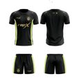 RepX Black Football Jersey Kit | Custom Soccer Team Uniform Set ( HOME KIT )