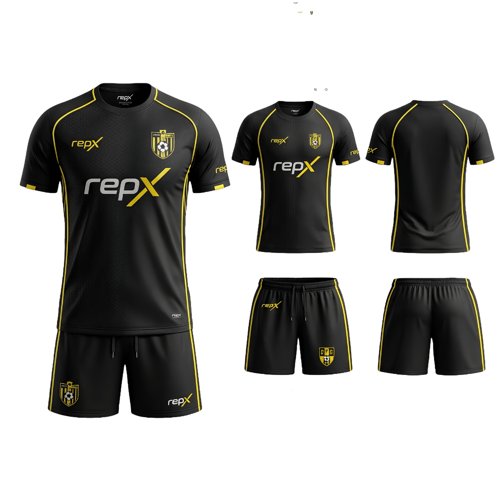Black Football Jersey Kit Premium Custom Soccer Uniform Set ( HOME KIT )
