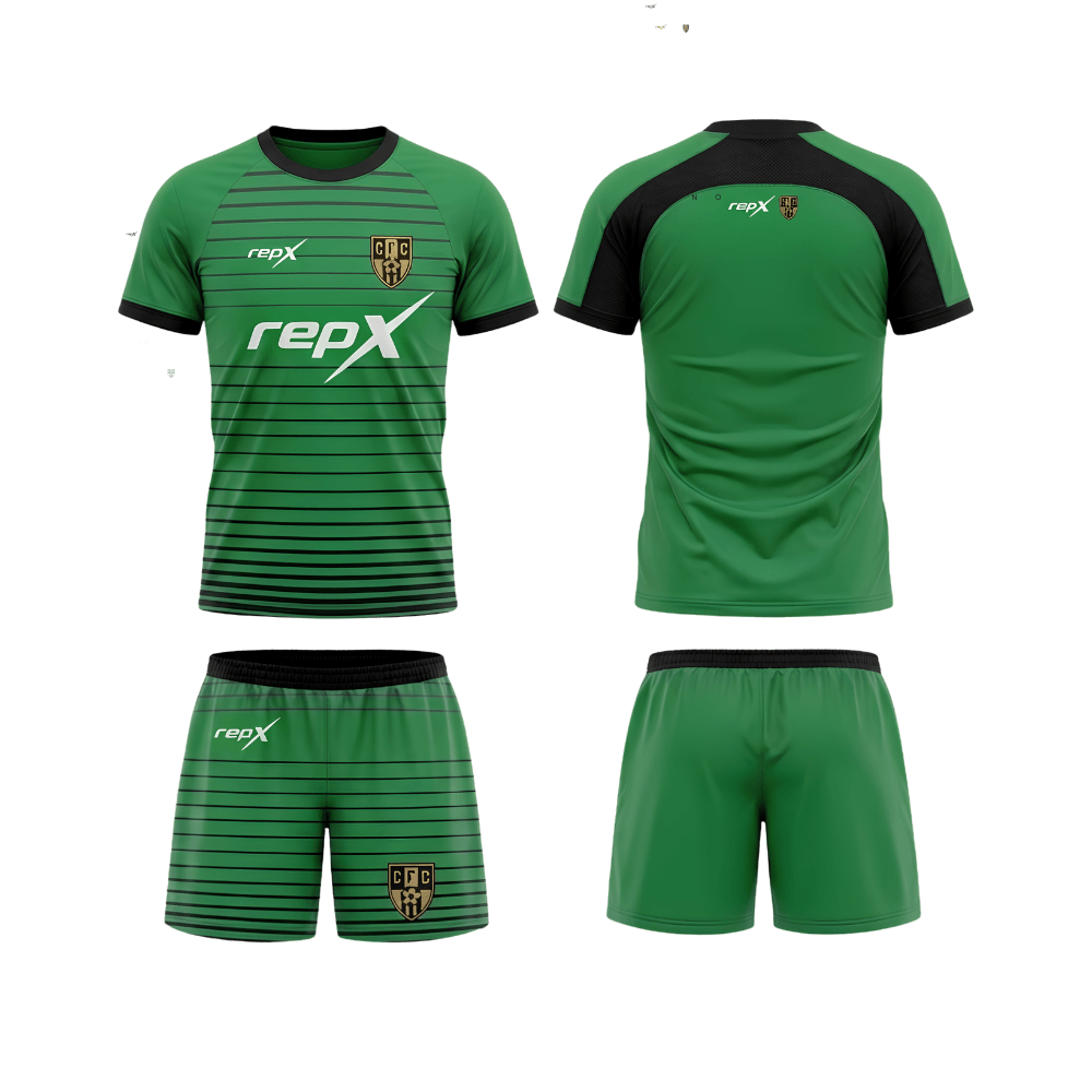 RepX Bright Green Football Jersey Kit | Custom Soccer Team Uniform Set ( AWAY KIT )