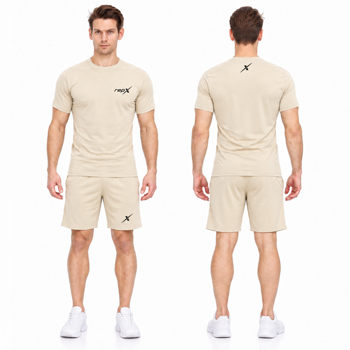 Repx Elite Tee & Shorts Set - Beige