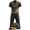 RepX Charcoal Gold Cricket Kit | Custom Cricket Team Uniform | Premium Cricket Jersey & Trousers