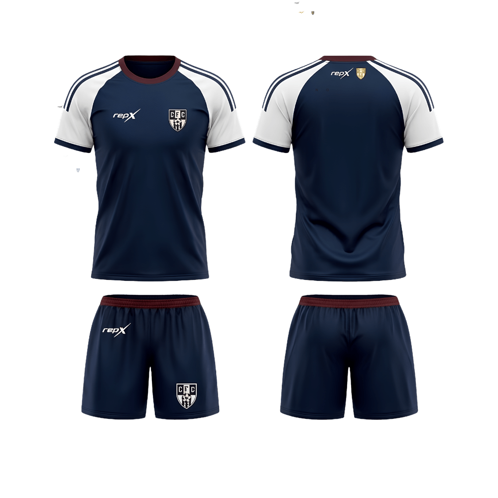 RepX Dark Blue Football Jersey Kit | Custom Soccer Team Uniform Set ( HOME KIT )