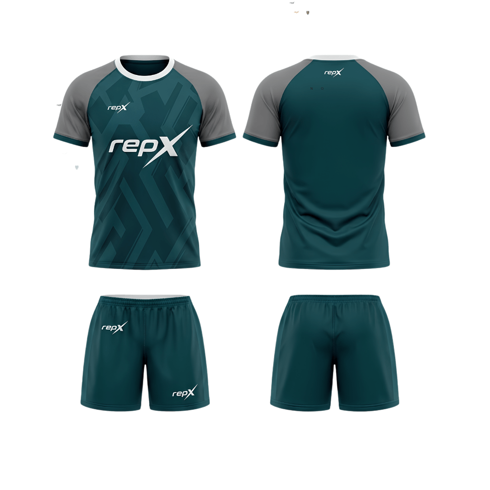RepX Dark Teal Football Jersey Kit | Custom Soccer Team Uniform Set (HOME KIT )