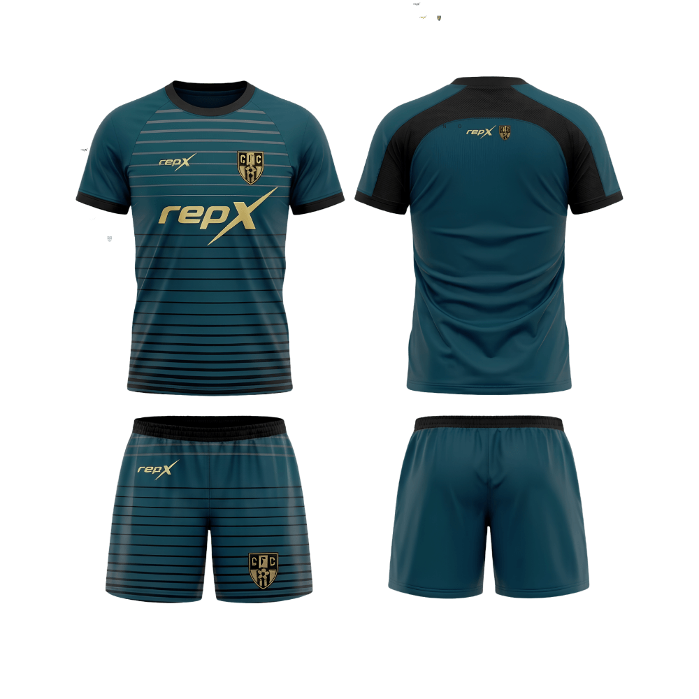RepX Dark Teal Football Jersey Kit | Custom Soccer Team Uniform Set ( HOME KIT )