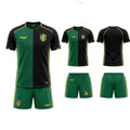 Emerald Green & Black Football Jersey Kit Premium Custom Soccer Uniform Set ( AWAY KIT )