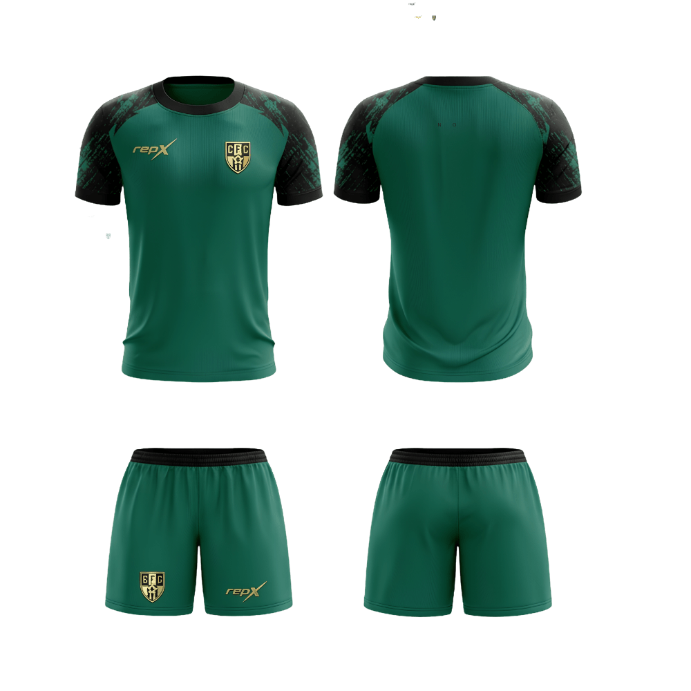 RepX Emerald Green Football Jersey Kit | Custom Soccer Team Uniform Set ( AWAY KIT )