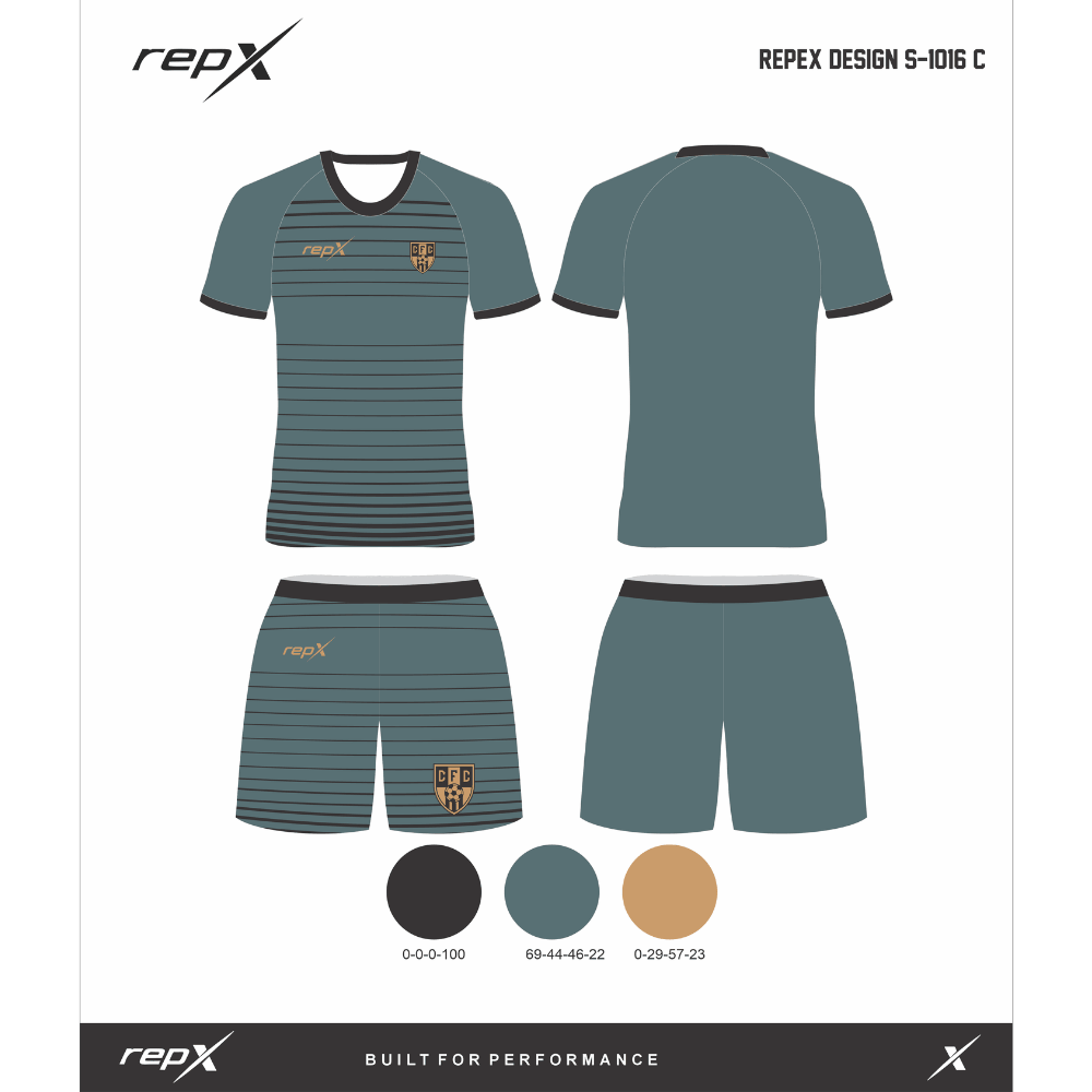 Premium Custom Soccer Jersey & Shorts Football Kit repX - DESIGN 6