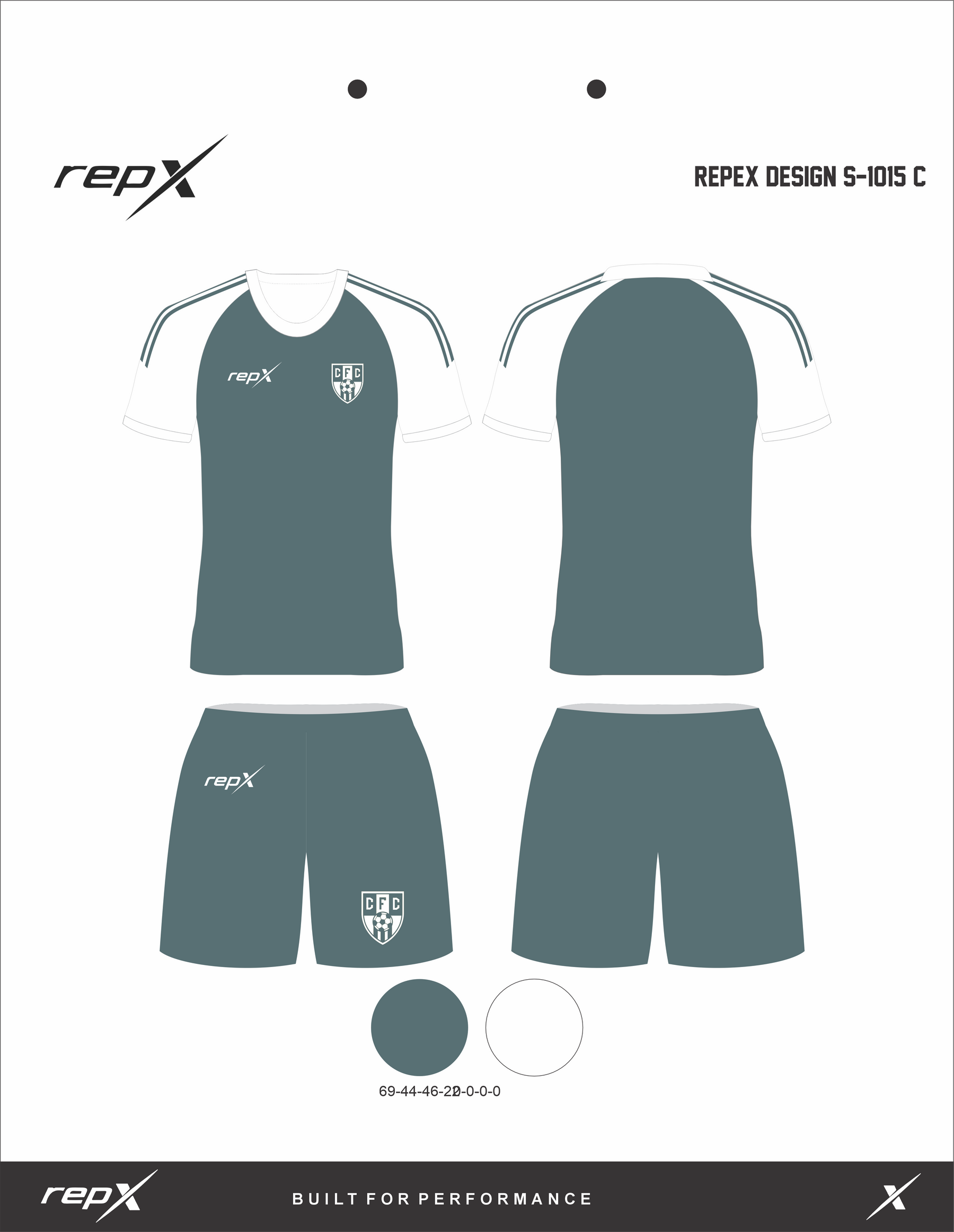 Premium Custom Soccer Jersey & Shorts Football Kit repX - DESIGN 5