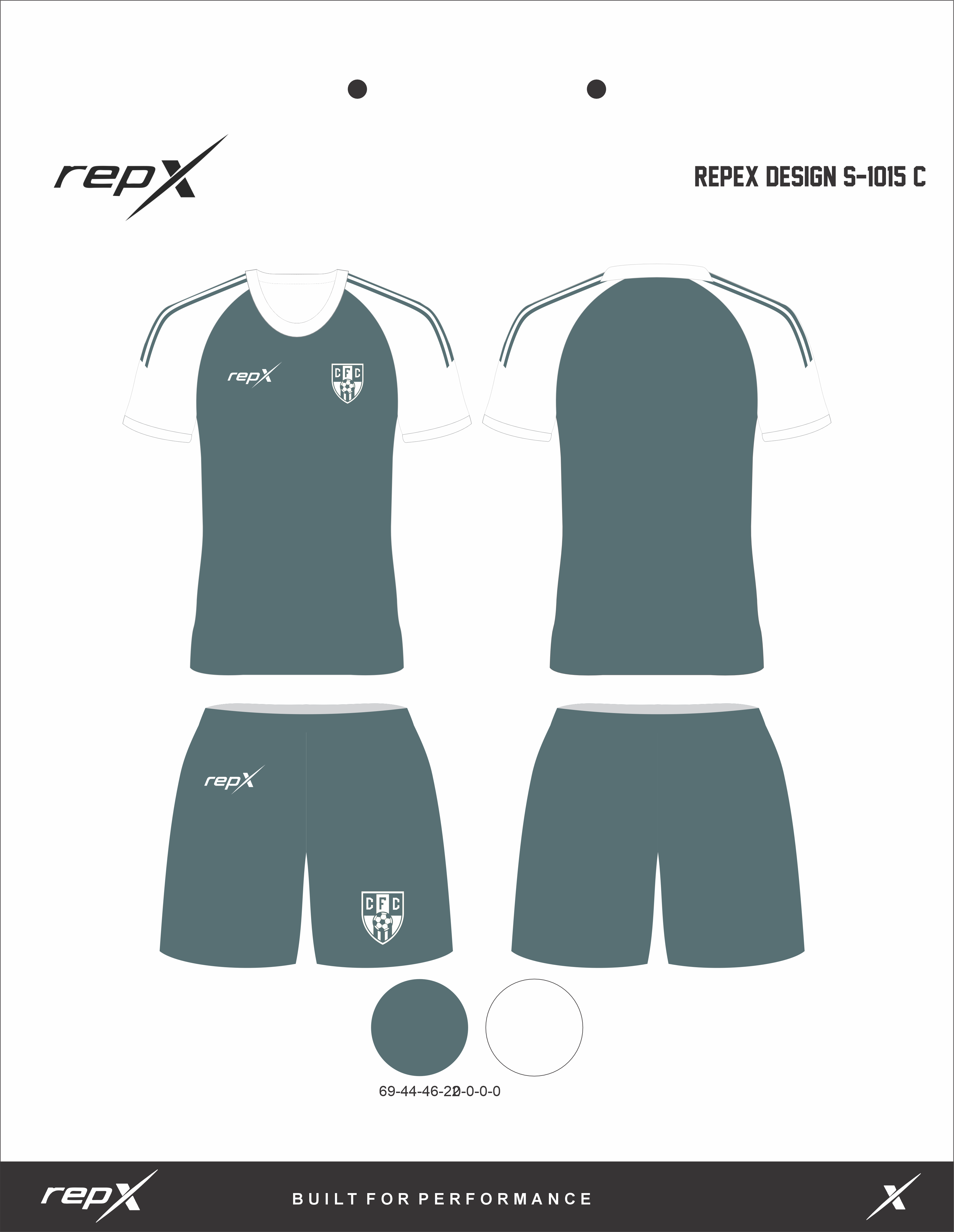 Premium Custom Soccer Jersey & Shorts Football Kit repX - DESIGN 5