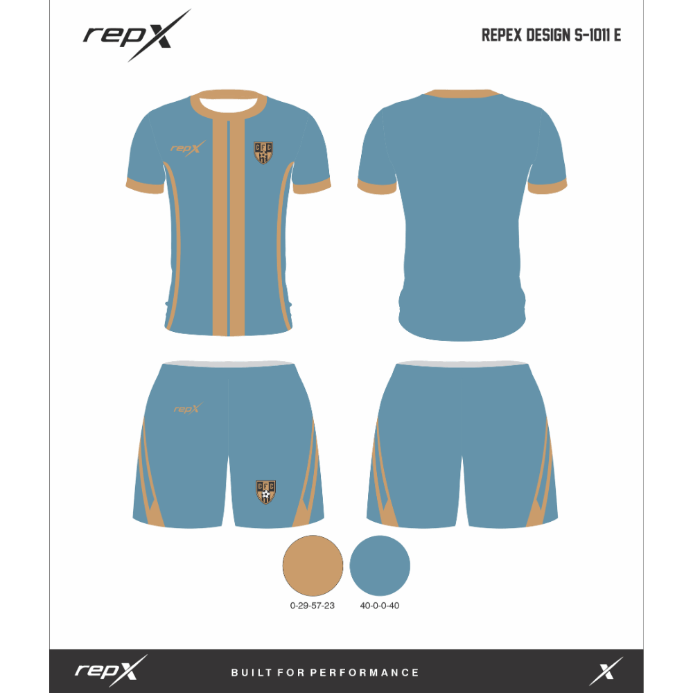 Premium Custom Soccer Jersey & Shorts Football Kit repX - DESIGN 2