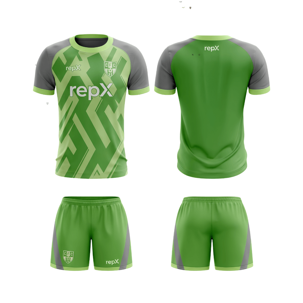 RepX Light Green Football Jersey Kit | Custom Soccer Team Uniform Set (HOME KIT )