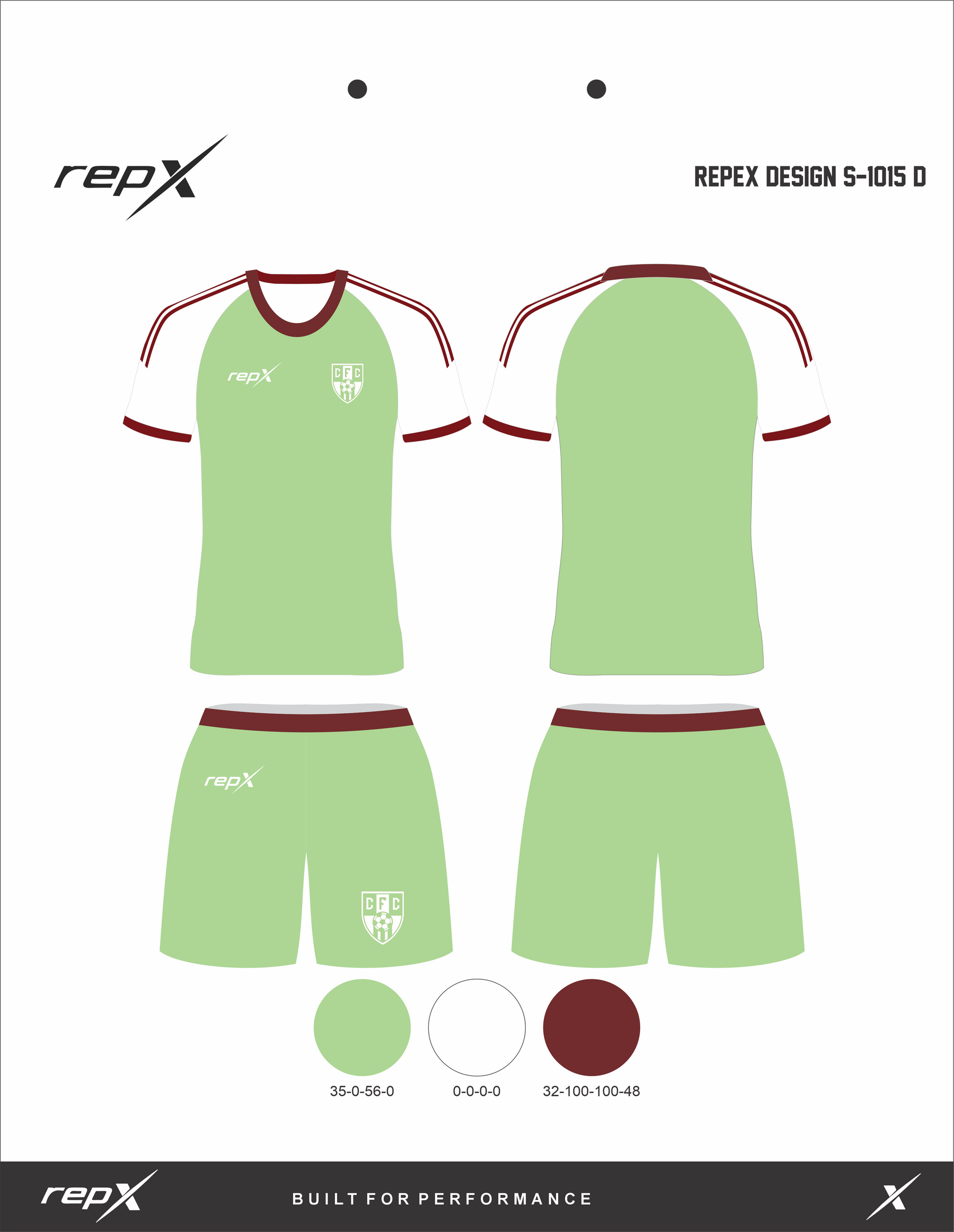 Premium Custom Soccer Jersey & Shorts Football Kit repX - DESIGN 5
