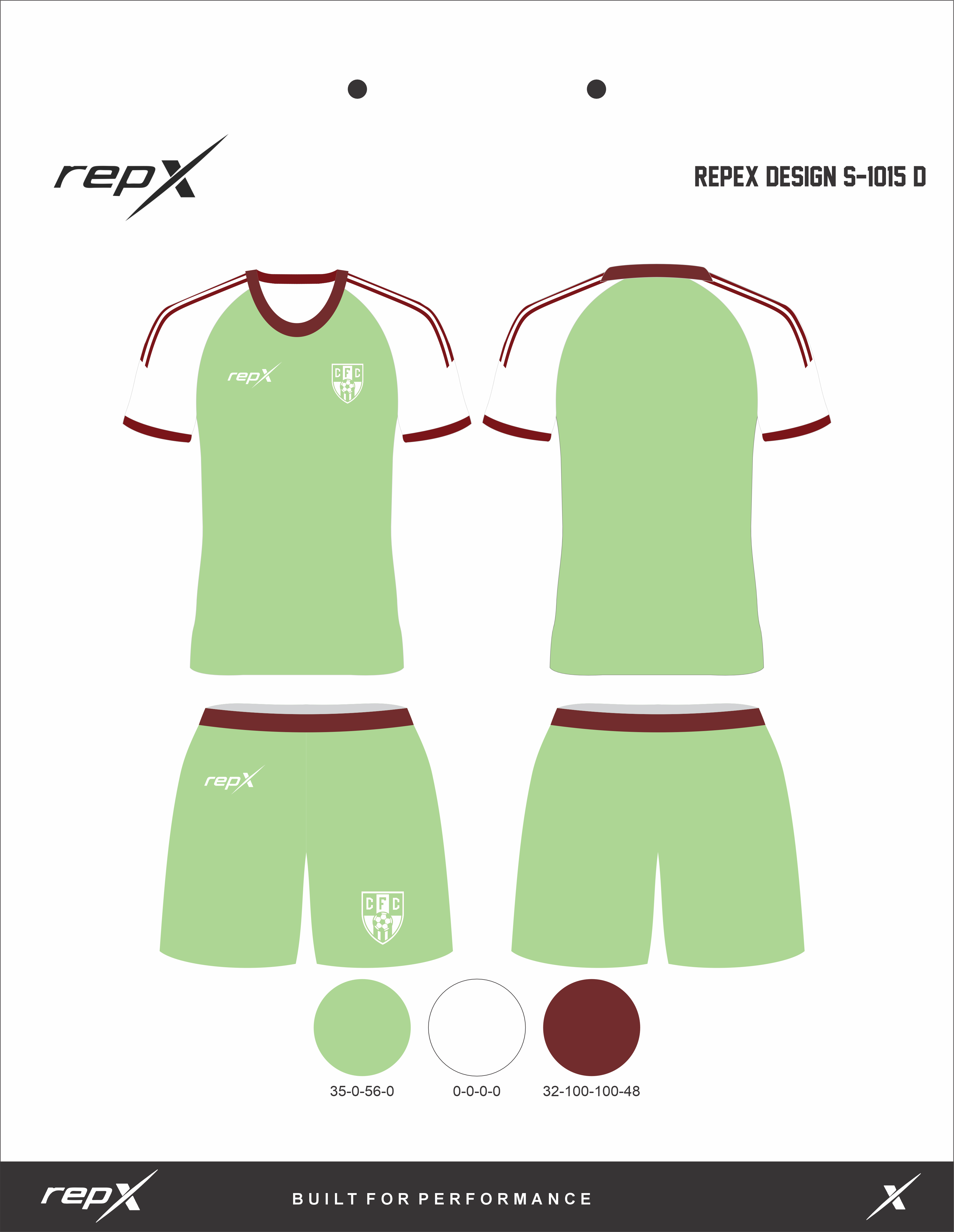 Premium Custom Soccer Jersey & Shorts Football Kit repX - DESIGN 5