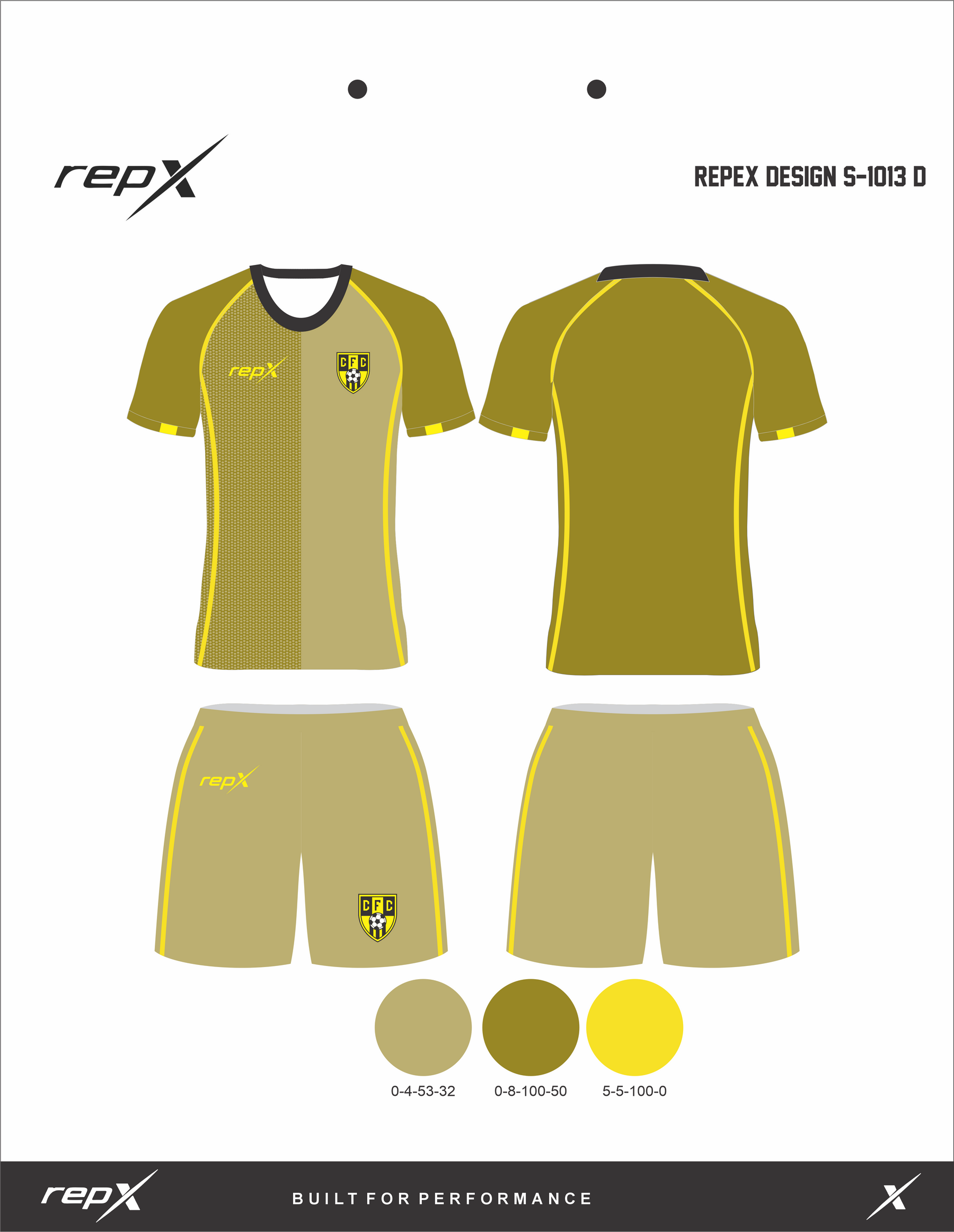 Premium Custom Soccer Jersey & Shorts Football Kit repX - DESIGN 1