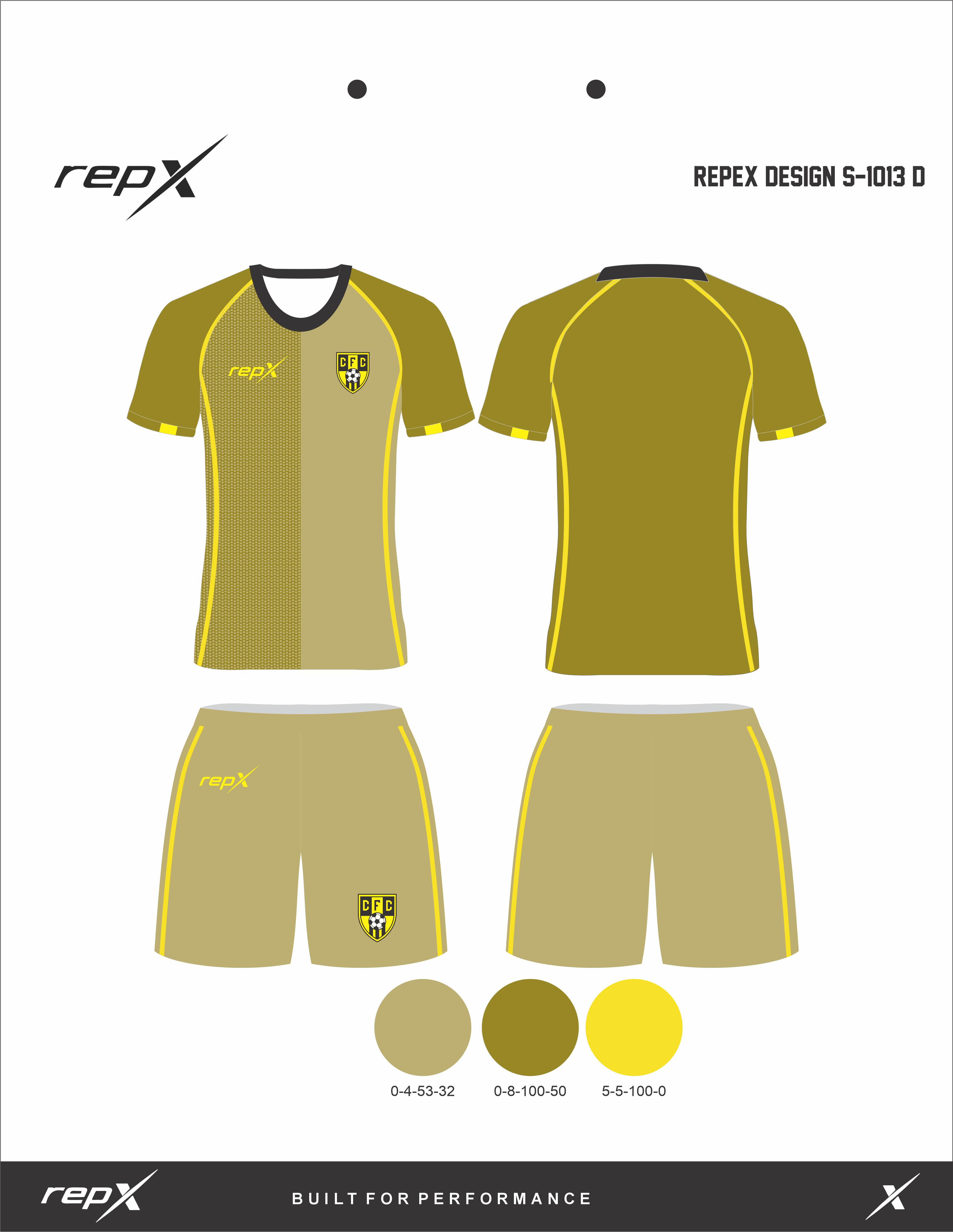 Premium Custom Soccer Jersey & Shorts Football Kit repX - DESIGN 1