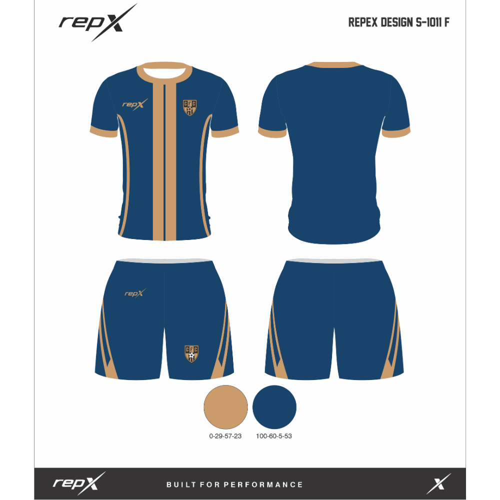Premium Custom Soccer Jersey & Shorts Football Kit repX - DESIGN 2