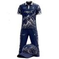 RepX Navy Silver Cricket Kit | Custom Cricket Team Uniform | Premium Cricket Jersey & Trousers