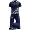 RepX Navy Silver Cricket Kit | Custom Cricket Team Uniform | Premium Cricket Jersey & Trousers