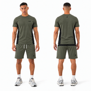 Repx Elite Panel Tee & Shorts Set - Olive Green
