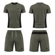 Repx Elite Panel Tee & Shorts Set - Olive Green