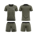 RepX Olive Grey Football Jersey Kit | Custom Soccer Team Uniform Set ( AWAY KIT )