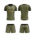 RepX Olive Grey Football Jersey Kit | Custom Soccer Team Uniform Set ( AWAY KIT )