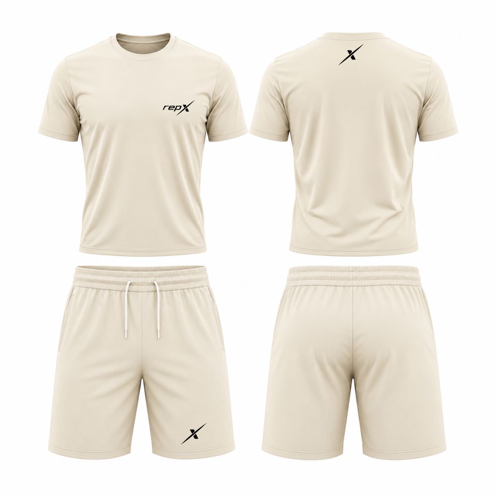 Repx Elite Tee & Shorts Set - Beige