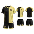 Pastel Yellow & Black Football Jersey Kit Premium Custom Soccer Uniform Set ( AWAY KIT )