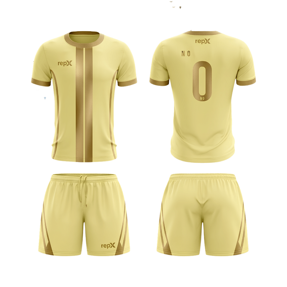 Pastel Yellow Football Jersey Kit | Custom Soccer Team Uniform Set ( AWAY KIT )