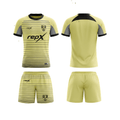 RepX Pastel Yellow Football Jersey Kit | Custom Soccer Team Uniform Set ( AWAY KIT )