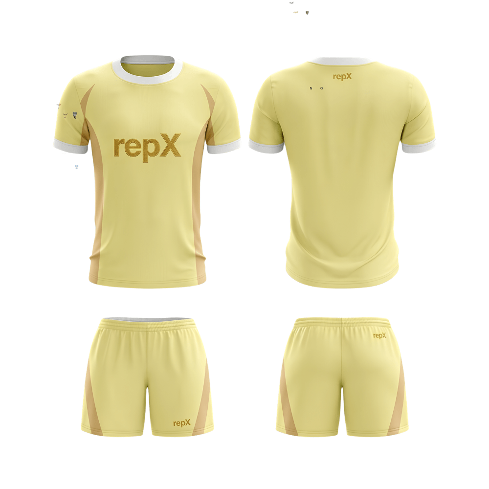 Pastel Yellow Football Jersey Kit | Custom Soccer Team Uniform Set ( AWAY KIT )