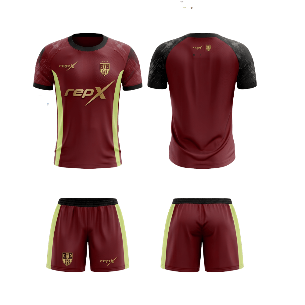 RepX Red Football Jersey Kit | Custom Soccer Team Uniform Set ( HOME KIT )