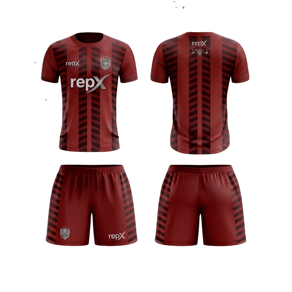 RepX Red Football Jersey Kit | Custom Soccer Team Uniform Set ( HOME KIT )
