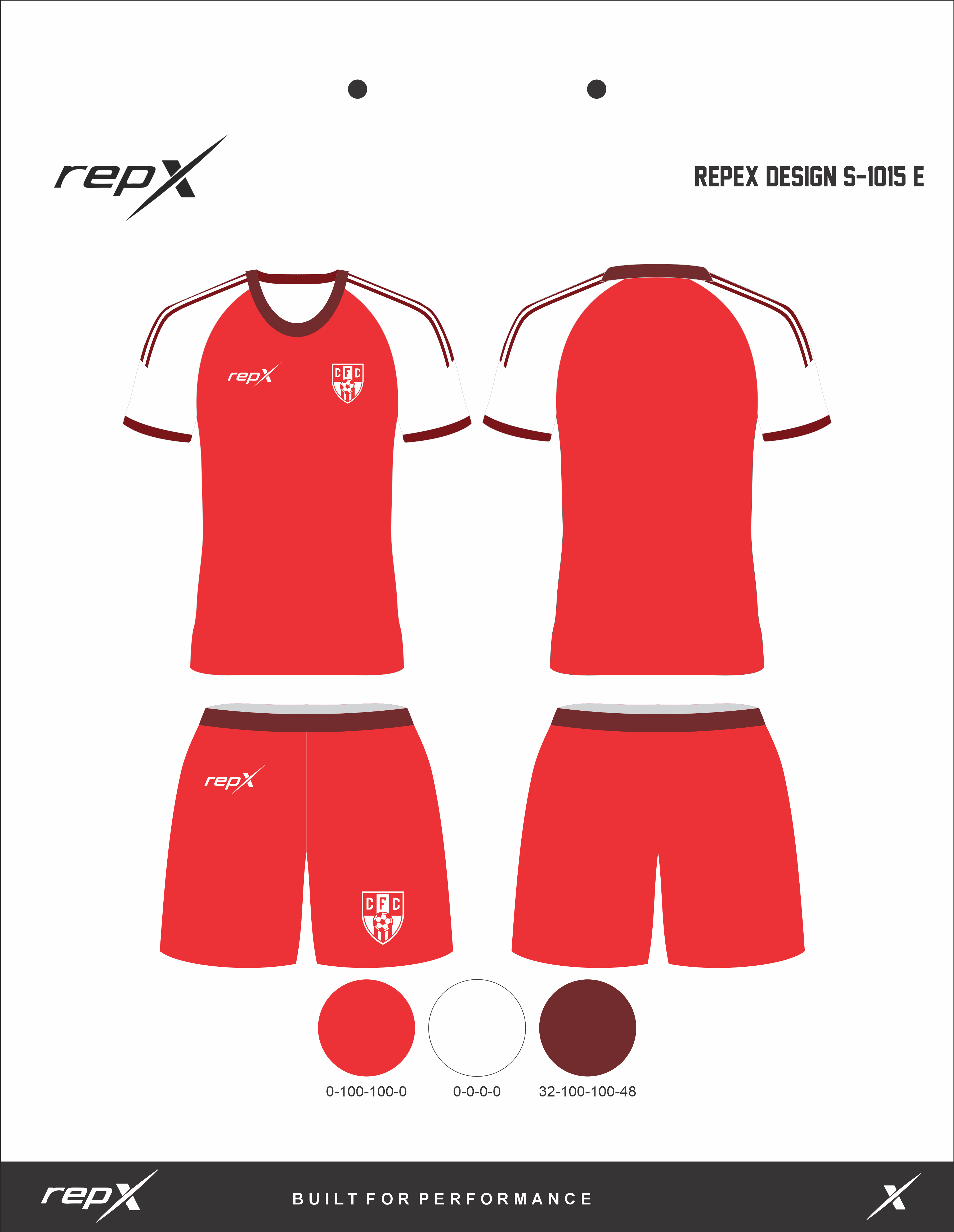 Premium Custom Soccer Jersey & Shorts Football Kit repX - DESIGN 5