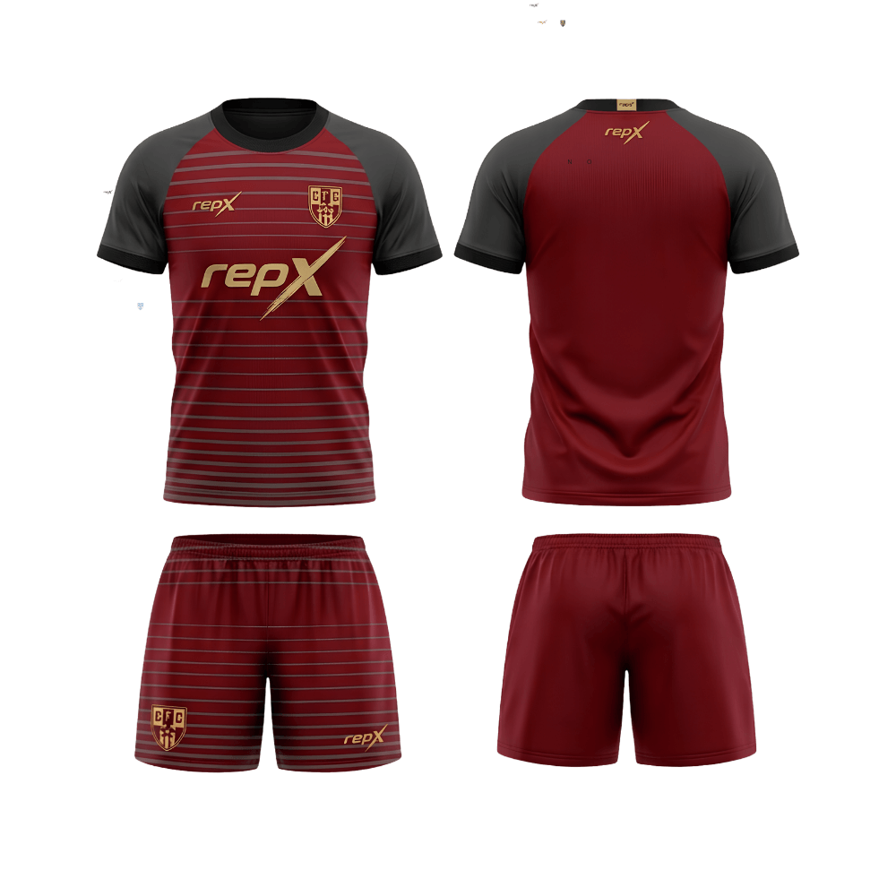 RepX Red Football Jersey Kit | Custom Soccer Team Uniform Set ( HOME KIT )