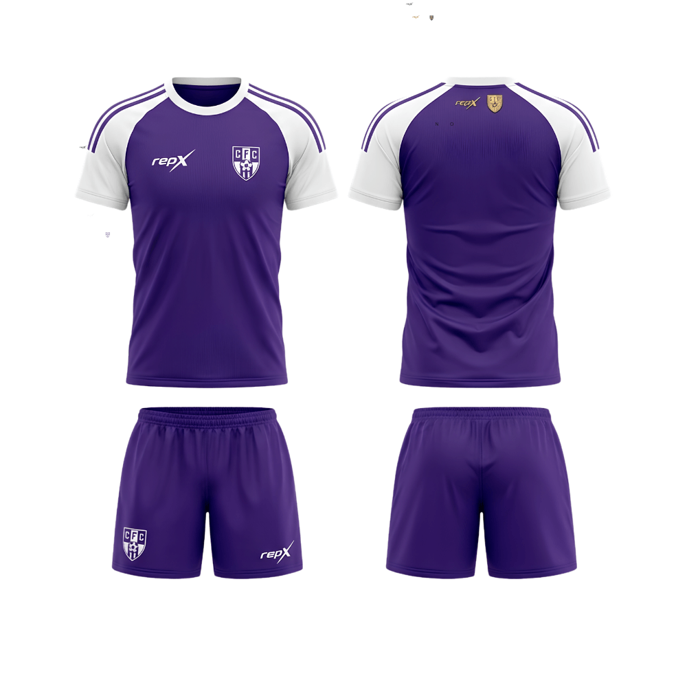 RepX Royal Purple Football Jersey Kit | Custom Soccer Team Uniform Set ( HOME KIT )