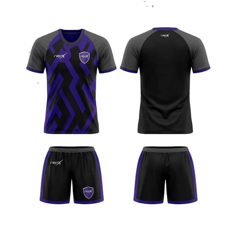 RepX Royal Purple Football Jersey Kit | Custom Soccer Team Uniform Set (HOME KIT )
