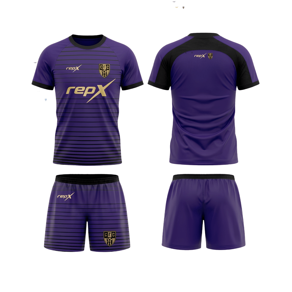 RepX Royal Purple Football Jersey Kit | Custom Soccer Team Uniform Set ( HOME KIT )