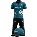 RepX Teal Black Cricket Kit | Custom Cricket Team Uniform | Premium Cricket Jersey & Trousers