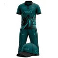 RepX Teal Black Cricket Kit | Custom Cricket Team Uniform | Premium Cricket Jersey & Trousers
